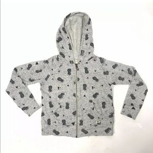 Billabong Gray Black Pineapple Print Sweater